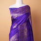 Purple Handwoven Raw Silk Saree