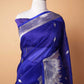 Royal Blue  Banarasi Ghat Weaving Organza Silk Saree