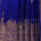 Royal Blue  Banarasi Ghat Weaving Organza Silk Saree