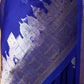 Royal Blue  Banarasi Ghat Weaving Organza Silk Saree
