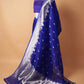 Royal Blue  Banarasi Ghat Weaving Organza Silk Saree