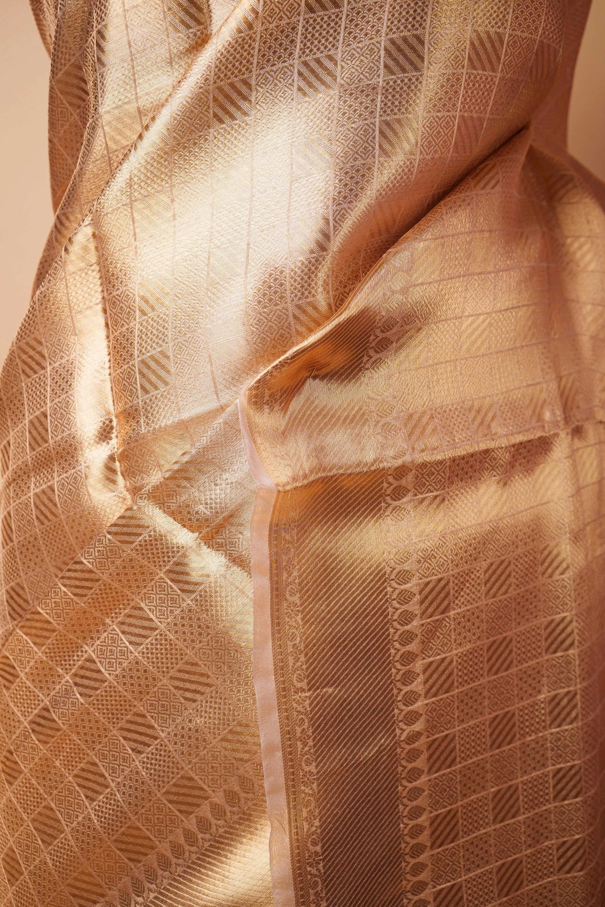 Golden Tissue Weaving Pure Silk Saree