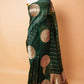 Bottle Green Kadhua Weaving Organza Silk Saree