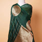 Bottle Green Kadhua Weaving Organza Silk Saree