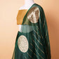 Bottle Green Kadhua Weaving Organza Silk Saree