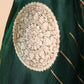 Bottle Green Kadhua Weaving Organza Silk Saree