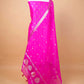 Rani Pink Handwoven Chiniya Silk Suit Set
