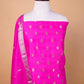 Rani Pink Handwoven Chiniya Silk Suit Set
