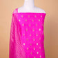 Rani Pink Handwoven Chiniya Silk Suit Set