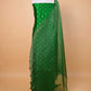 Bottle Green Handwoven Chiniya Silk Suit Set