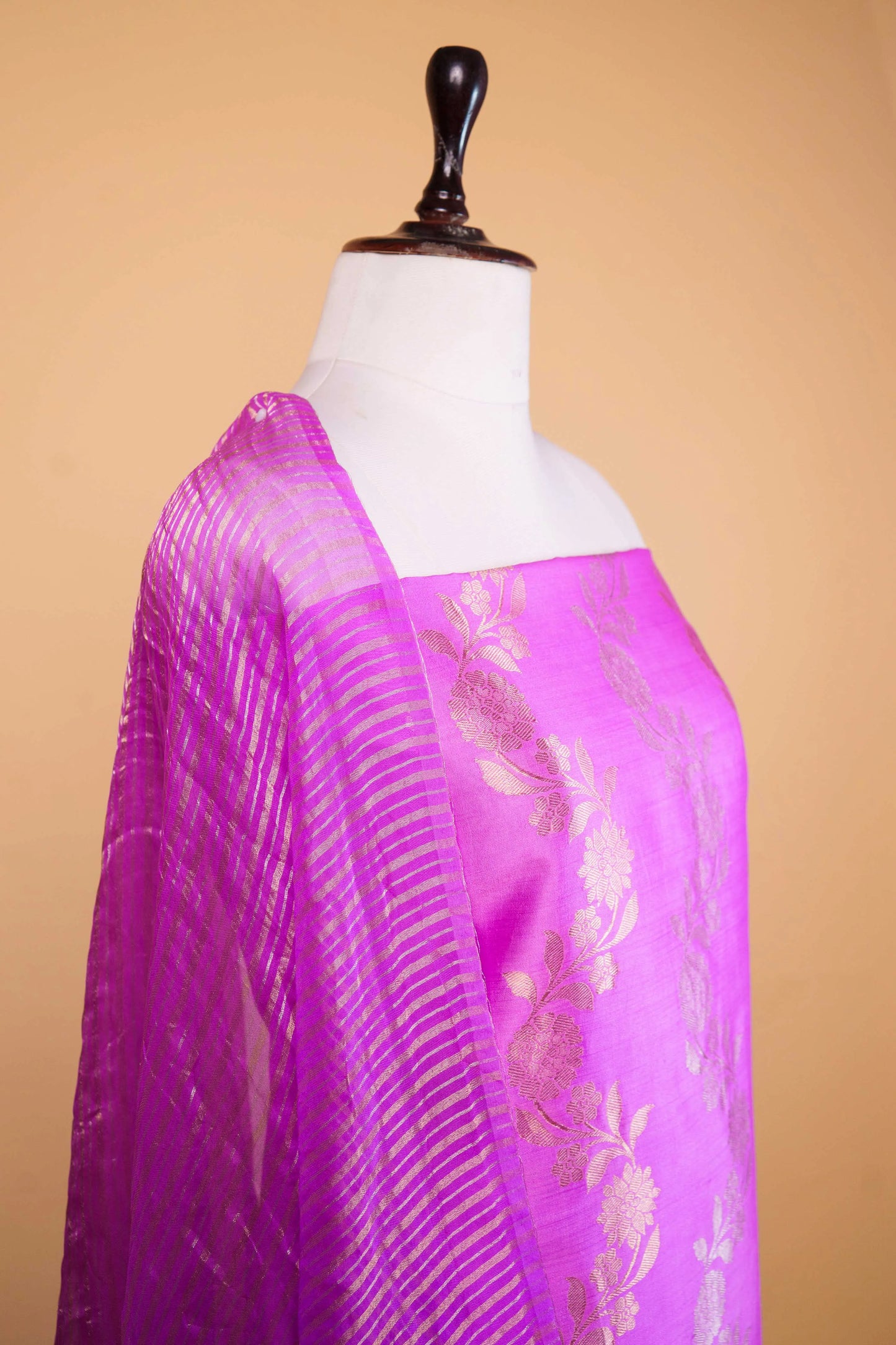 Lavender Handwoven Chiniya Silk Suit Set
