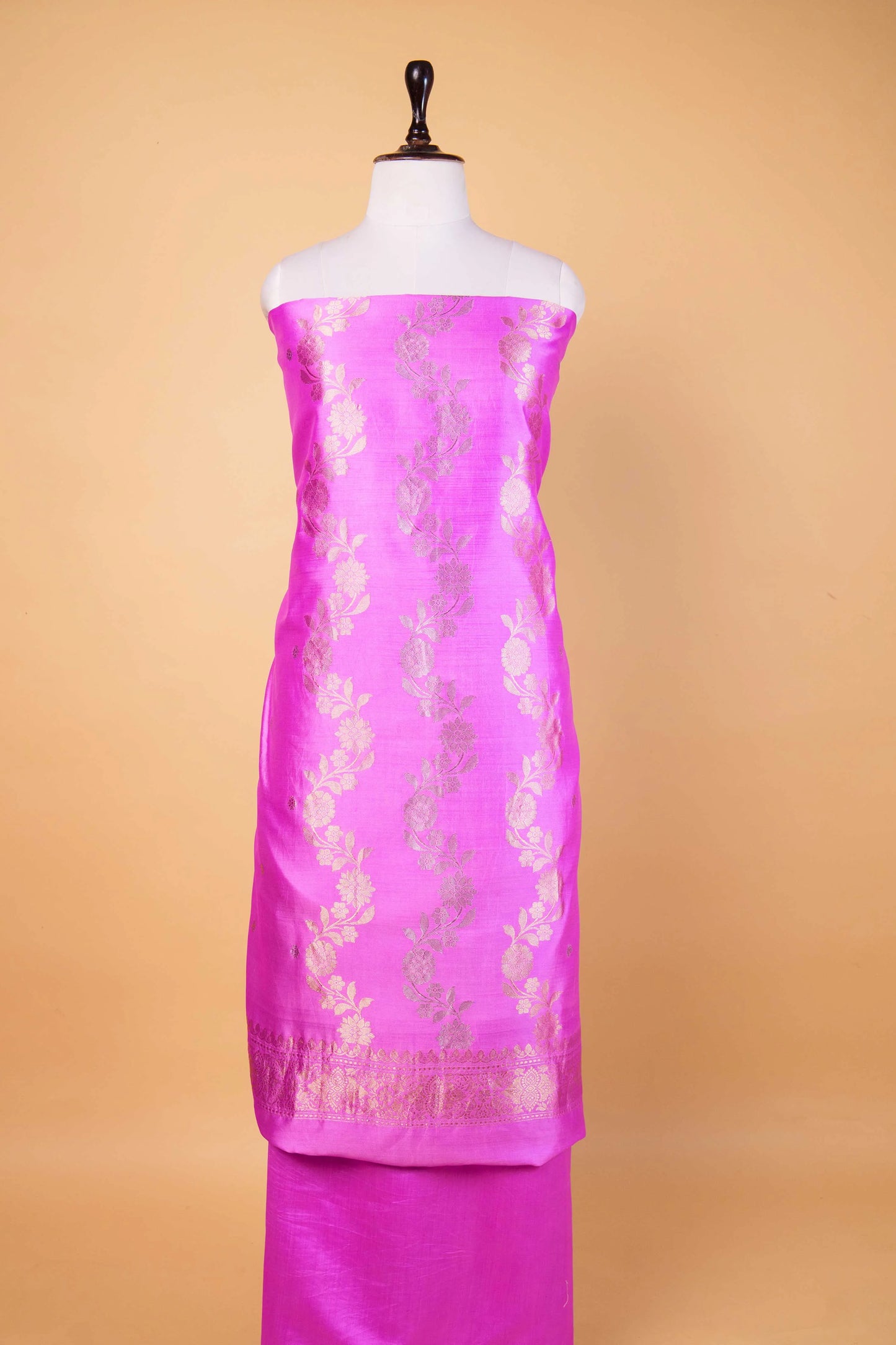 Lavender Handwoven Chiniya Silk Suit Set
