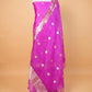 Purple Handwoven Chiniya Silk Suit Set