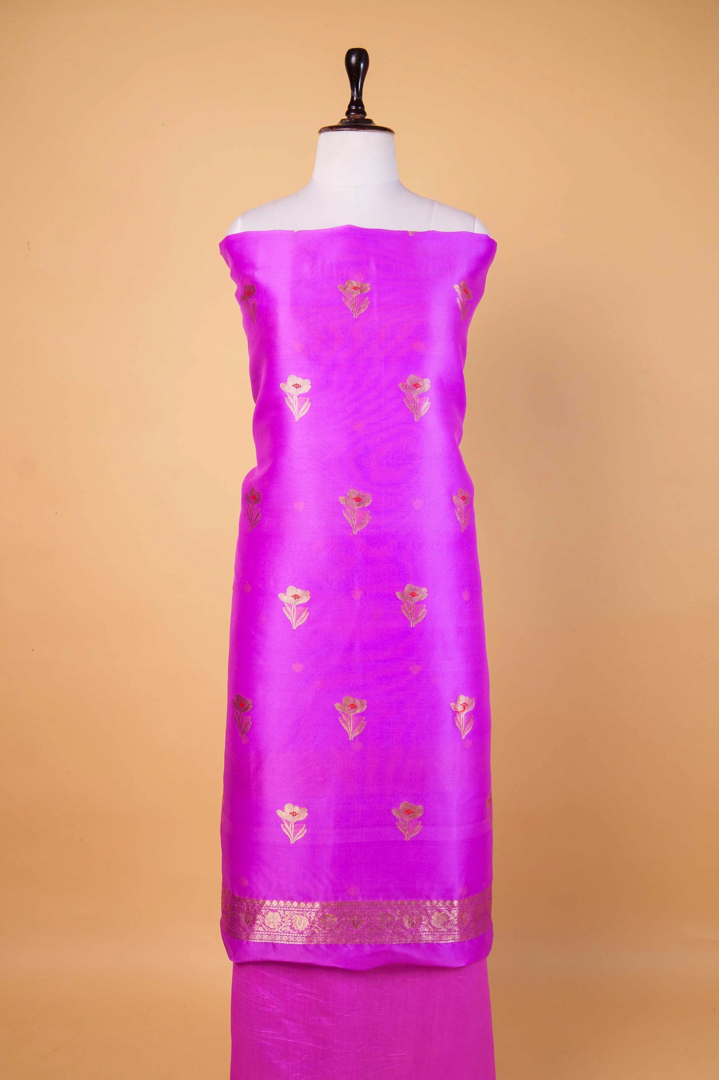 Lavender Organza Handwoven Suit