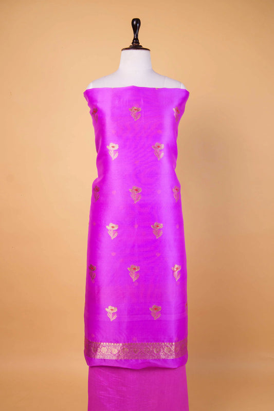 Lavender Organza Handwoven Suit