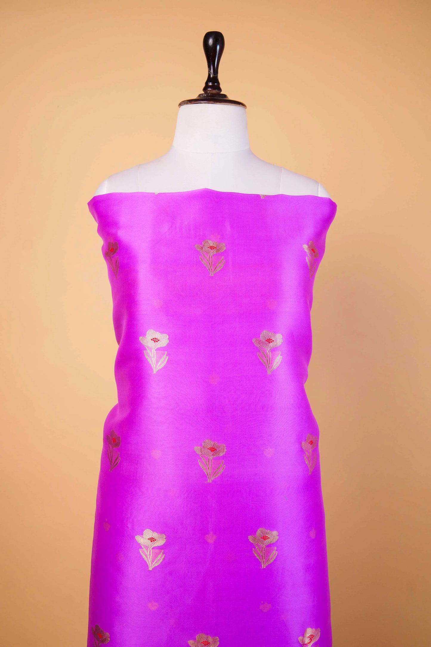 Lavender Organza Handwoven Suit