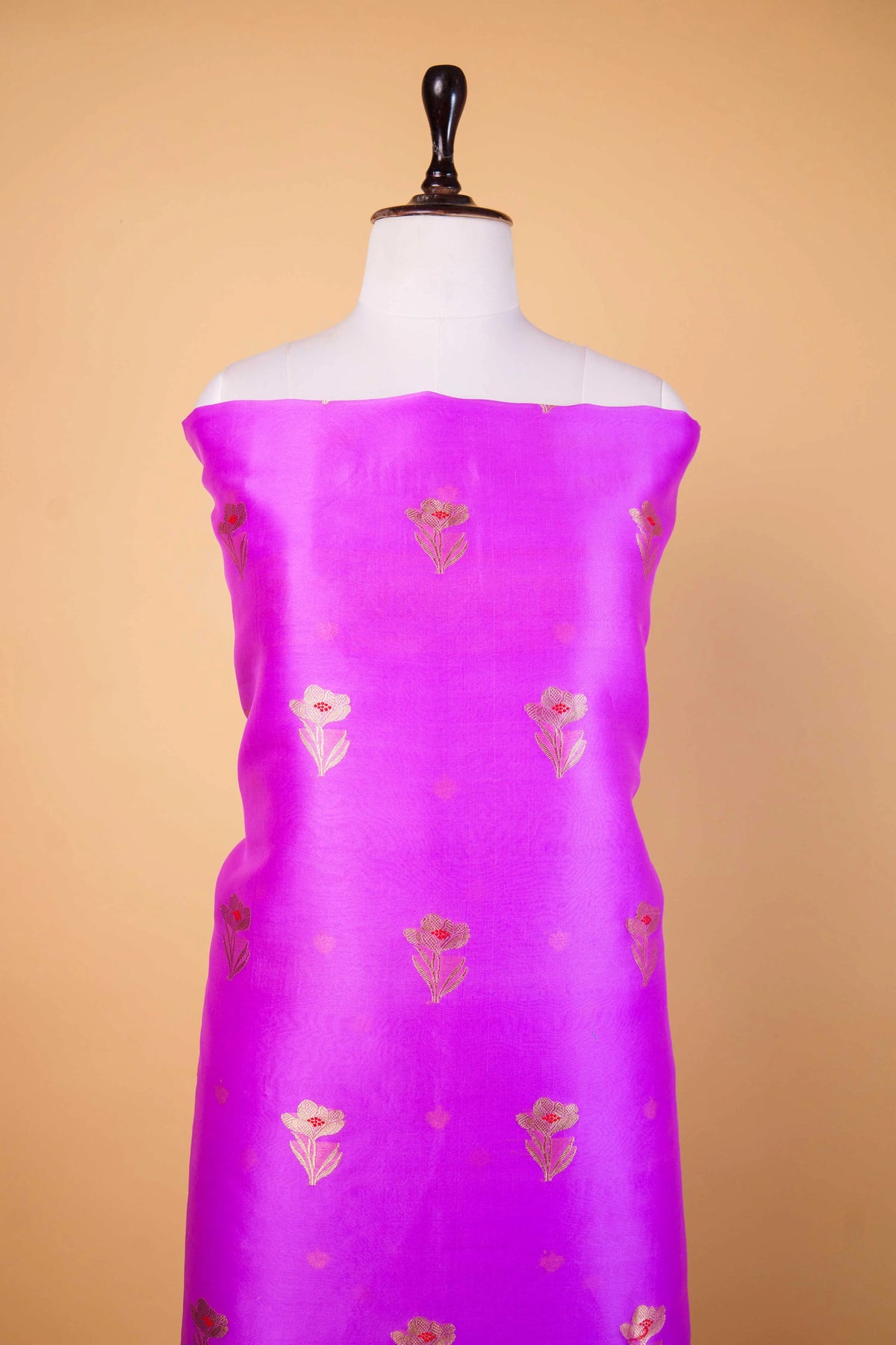Lavender Organza Handwoven Suit