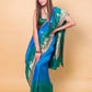 Green & Blue Shaded Kadhua Organza Silk Saree With Embellished Border