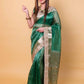 Green Embellished Lace Pure Soft Tissue Silk Saree
