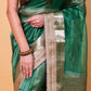 Green Embellished Lace Pure Soft Tissue Silk Saree