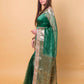Green Embellished Lace Pure Soft Tissue Silk Saree
