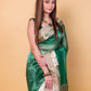 Green Embellished Lace Pure Soft Tissue Silk Saree