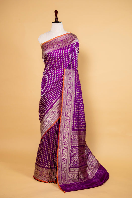 Purple Sona Rupa Katan Banarasi Silk Saree