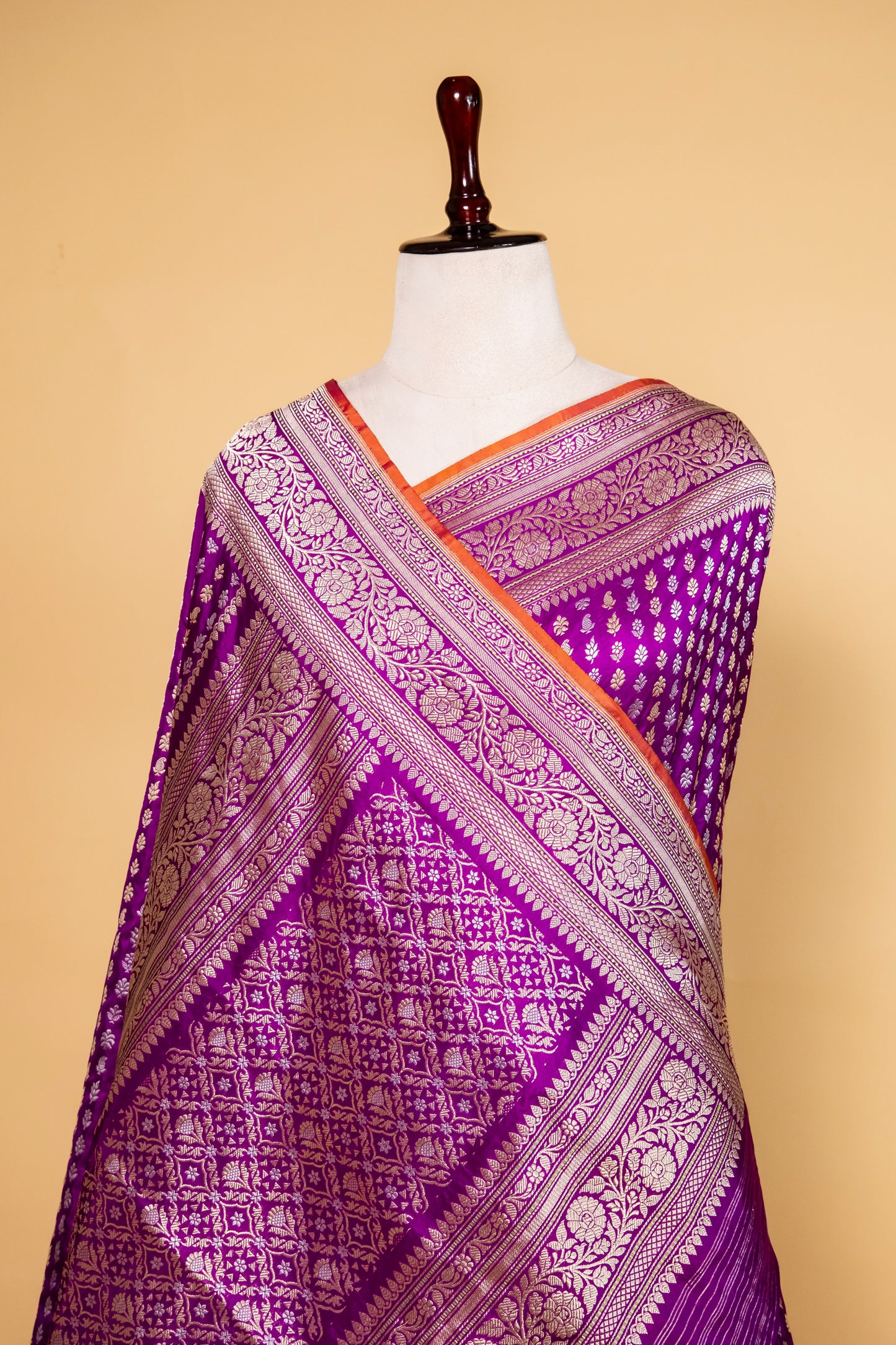 Purple Sona Rupa Katan Banarasi Silk Saree