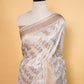 White With Gold Ada Weaving Katan Banarasi Silk Saree