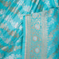 Firozi Blue Sona Rupa Ada Weaving Katan Silk Saree