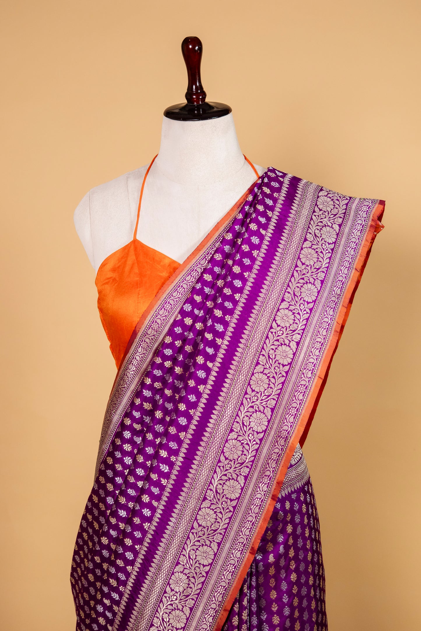 Purple Sona Rupa Katan Banarasi Silk Saree