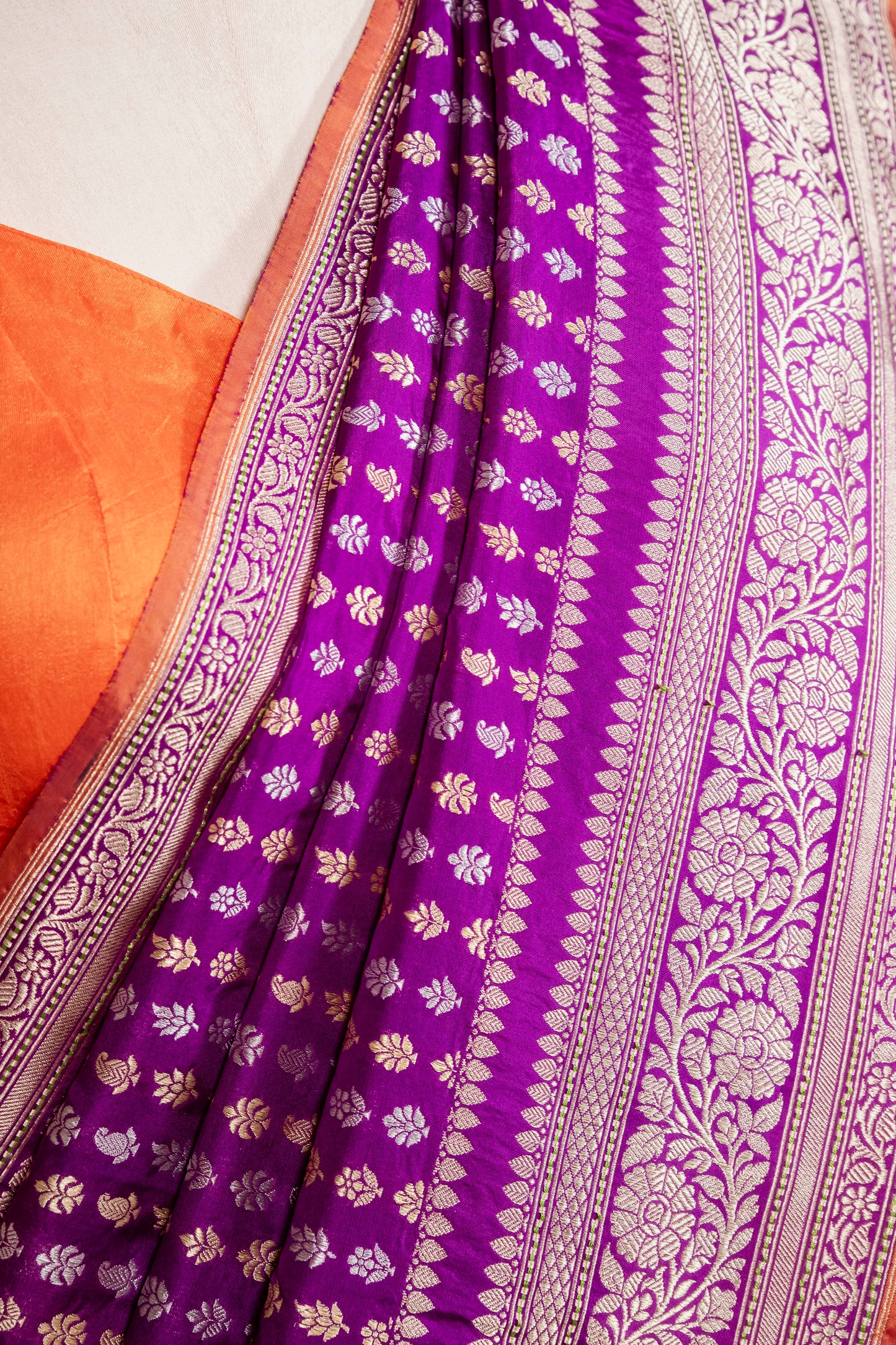 Purple Sona Rupa Katan Banarasi Silk Saree