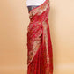Red Bandhani Weaving Fancy Silk Saree