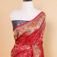 Red Bandhani Weaving Fancy Silk Saree