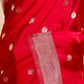 Red Bird Weaving Satin Silk  Fancy Saree