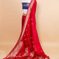 Red Bird Weaving Satin Silk  Fancy Saree