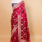 Rani Elephant Weaving Satin Silk Saree