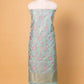 Sea Green  Floral Weaving Chanderi Suit