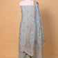 Sea Green Embroidered Mul Chanderi Suit