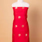 Red Handwoven Chiniya Silk Suit