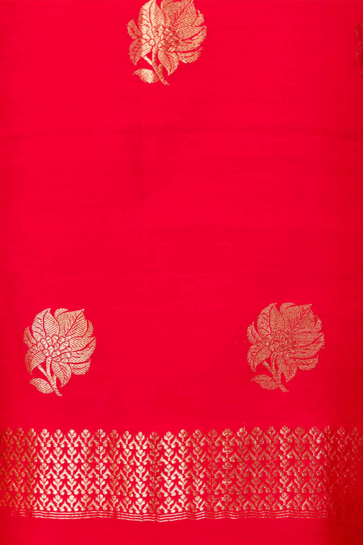 Red Handwoven Chiniya Silk Suit