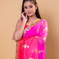 Pink & Peach Shaded Kadhua Organza Silk Saree With Embellished Border