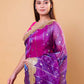 Purple & Pink Dhup Chav Pure Tissue Silk Saree With Embroidery Border