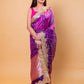 Purple & Pink Dhup Chav Pure Tissue Silk Saree With Embroidery Border