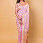 Lavender Meenakari Khaddi Georgette Silk Saree