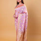 Lavender Meenakari Khaddi Georgette Silk Saree