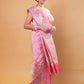 Peachy Pink Meenakari Pure Raw Mango Silk Saree