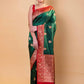Green & Red Kadhua Katan Silk Saree