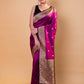 Magenta & Black  Kadhua Katan Silk Saree