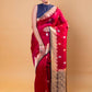 Maroon & Black Kadhua Weaving Organza Silk Saree